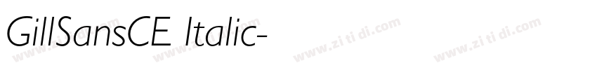 GillSansCE Italic字体转换